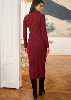 Online Motus Boutique Robe Otto Bordeaux-RobeOtto