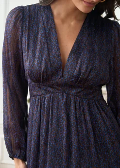 Hot Motus Boutique Robe Rosalie ImpriméMarronBleu-RobeRosalie