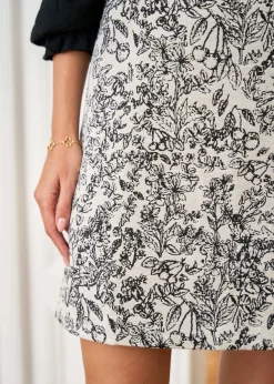 Clearance Motus Boutique Robe Sylvie MotifsNoirEcru-RobeSylvie