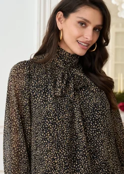 Online Motus Boutique Robe Violette ImpriméMarronNoir-RobeViolette