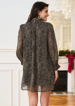 Online Motus Boutique Robe Violette ImpriméMarronNoir-RobeViolette