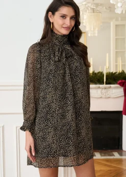 Online Motus Boutique Robe Violette ImpriméMarronNoir-RobeViolette