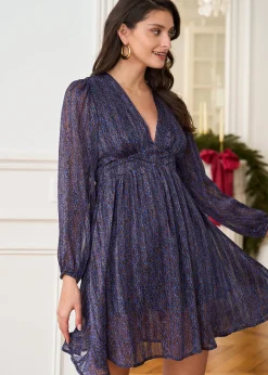 Clearance Motus Boutique Robe Zoé ImpriméMarronBleu-RobeZoé