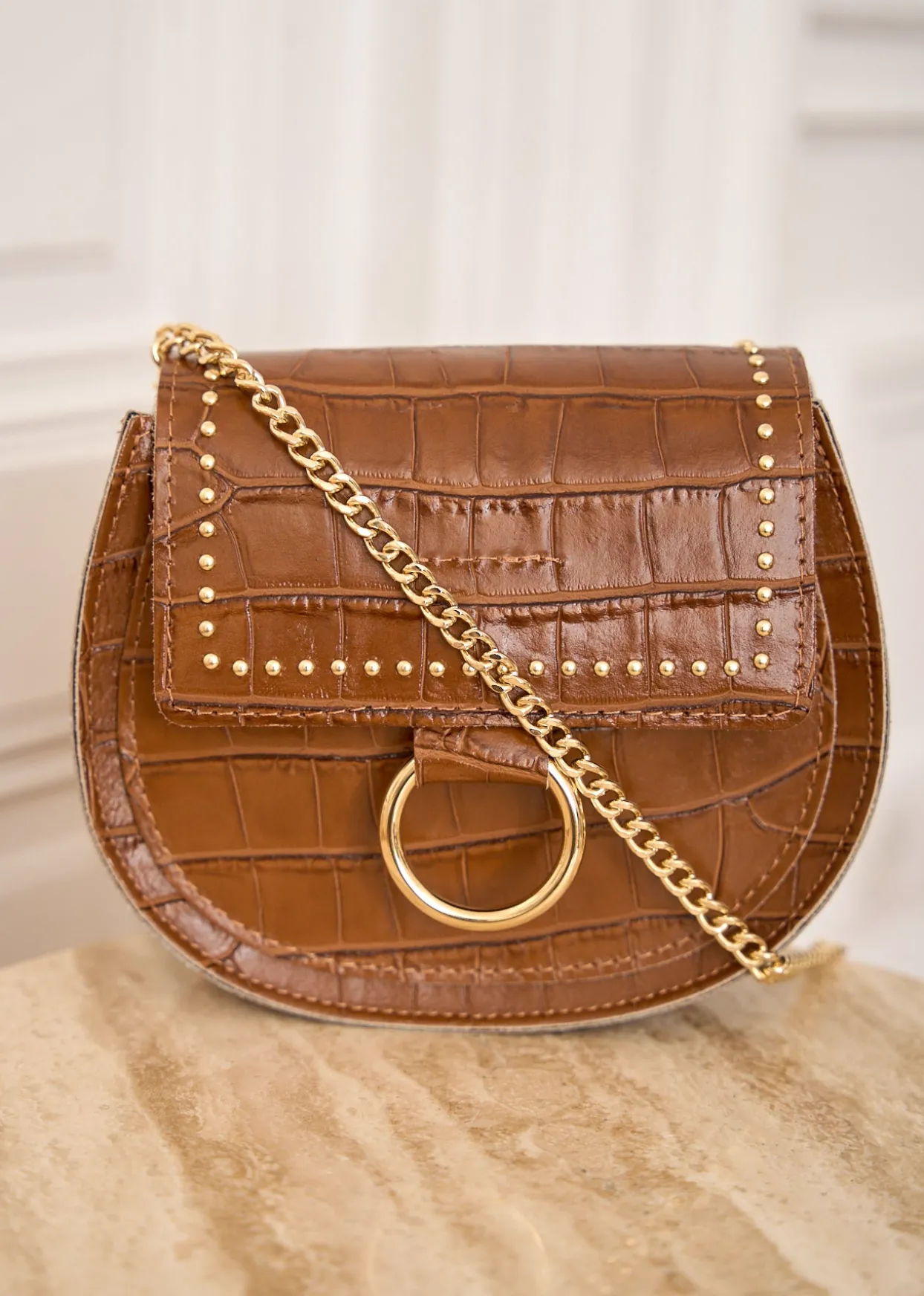 Best Motus Boutique Sac Elea CrocoCamel-SacElea
