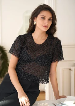 New Motus Boutique Top Eléonore Noir-TopEléonore