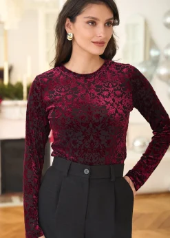 Cheap Motus Boutique Top Roxane Rouge-TopRoxane