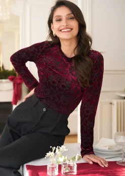 Cheap Motus Boutique Top Roxane Rouge-TopRoxane