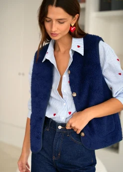 Shop Motus Boutique Veste Ayla Marine-GiletAyla