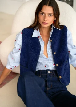 Shop Motus Boutique Veste Ayla Marine-GiletAyla