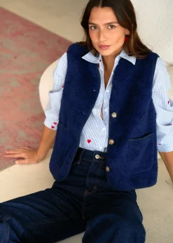Shop Motus Boutique Veste Ayla Marine-GiletAyla