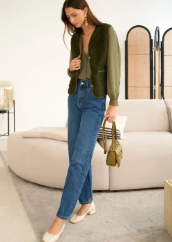 Store Motus Boutique Veste Ayla Kaki-GiletAyla