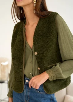 Store Motus Boutique Veste Ayla Kaki-GiletAyla