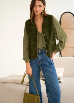 Store Motus Boutique Veste Ayla Kaki-GiletAyla