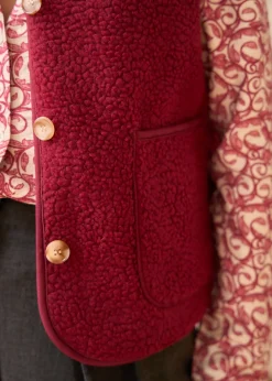 Shop Motus Boutique Veste Ayla Bordeaux-GiletAyla