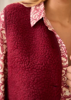 Shop Motus Boutique Veste Ayla Bordeaux-GiletAyla