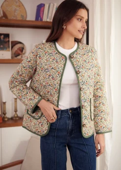 Cheap Motus Boutique Veste Edith ImpriméFleurifondbeige-VesteEdith