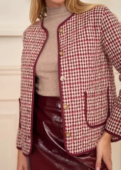 Hot Motus Boutique Veste Edith VichyBordeaux-VesteEdith