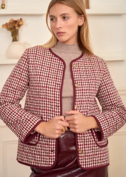 Hot Motus Boutique Veste Edith VichyBordeaux-VesteEdith