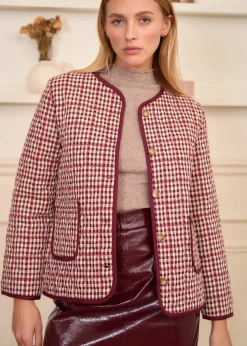 Hot Motus Boutique Veste Edith VichyBordeaux-VesteEdith