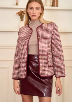 Hot Motus Boutique Veste Edith VichyBordeaux-VesteEdith