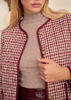 Hot Motus Boutique Veste Edith VichyBordeaux-VesteEdith