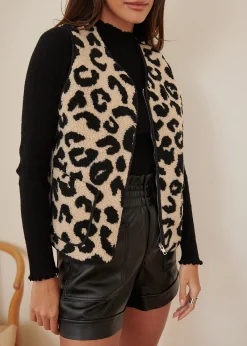 Flash Sale Motus Boutique Veste Gabi LéopardNoirBeige-GiletGabi