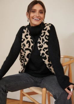 Flash Sale Motus Boutique Veste Gabi LéopardNoirBeige-GiletGabi
