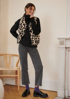 Flash Sale Motus Boutique Veste Gabi LéopardNoirBeige-GiletGabi
