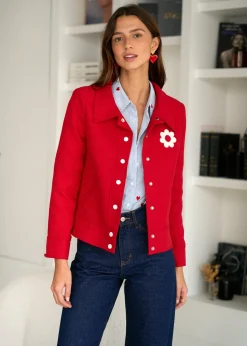Best Motus Boutique Veste Isolde Rouge-VesteIsolde