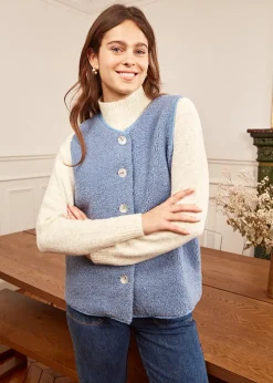 Shop Motus Boutique Veste Louis Bleu-GiletLouis