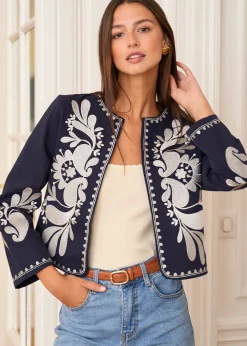 Sale Motus Boutique Veste Oriane MarineEcru-VesteOriane