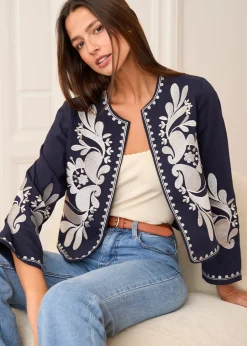 Sale Motus Boutique Veste Oriane MarineEcru-VesteOriane
