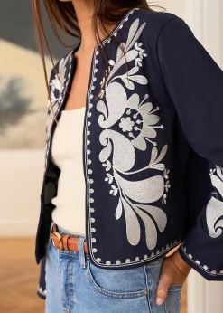 Sale Motus Boutique Veste Oriane MarineEcru-VesteOriane