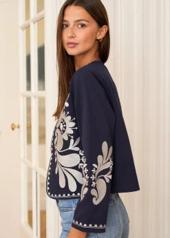 Sale Motus Boutique Veste Oriane MarineEcru-VesteOriane
