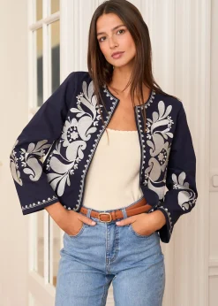 Sale Motus Boutique Veste Oriane MarineEcru-VesteOriane