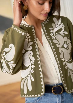 Outlet Motus Boutique Veste Oriane KakiEcru-VesteOriane
