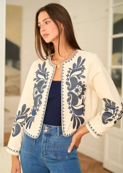 Hot Motus Boutique Veste Oriane EcruMarine-VesteOriane