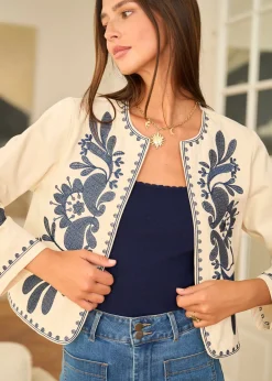 Hot Motus Boutique Veste Oriane EcruMarine-VesteOriane