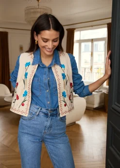 Best Sale Motus Boutique Veste Rico Beige-GiletRico
